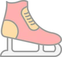 Ice skating Vector Icon Design