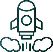 Rocket launch Vector Icon Design