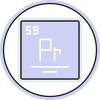 Praseodymium Vector Icon Design