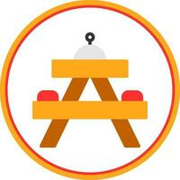 Picnic table Vector Icon Design