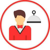 Waiter Vector Icon Design