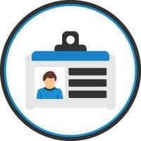 diseño de icono de vector de tarjeta de identificación