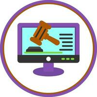 Online court Vector Icon Design