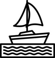 diseño de icono de vector de barco de vela