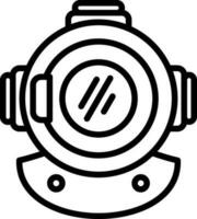 Diving helmet Vector Icon Design