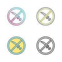 No Weapons Vector Icon