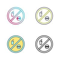 No Food or Drinks Vector Icon