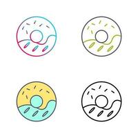 Cream Doughnut Vector Icon