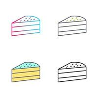 icono de vector de rebanada de pastel