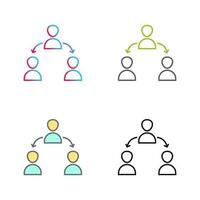 Unique Connected Users Vector Icon
