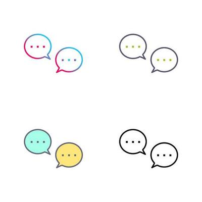 Unique Conversation Bubbles Vector Icon