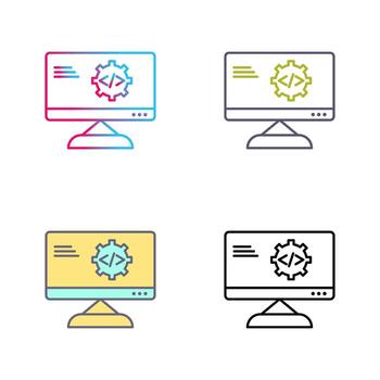 icono de vector de optimización de código único