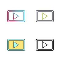 icono de vector de comunicación de video único