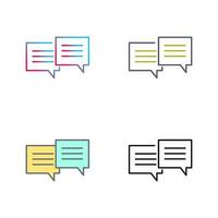 Unique Two Chat Bubbles Vector Icon