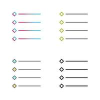 Unique Bulleted list Vector Icon