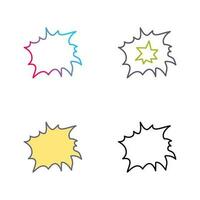 Unique Explosion Vector Icon