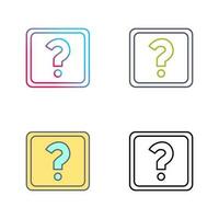Unique Question Mark Vector Icon