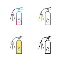 Unique Using Extinguisher Vector Icon