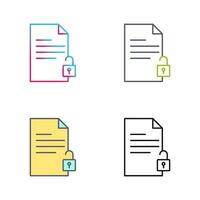 Unlock Documents Vector Icon