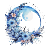 waterverf bloemen bloem ontwerp, waterverf bloem regelingen bloemen, waterverf bloem ontwerp, bloem sublimatie bloemen clip art, bruiloft decoratie, boho ronde bloemen kader, ai gegenereerd png