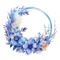 waterverf bloemen bloem ontwerp, waterverf bloem regelingen bloemen, waterverf bloem ontwerp, bloem sublimatie bloemen clip art, bruiloft decoratie, boho ronde bloemen kader, ai gegenereerd png