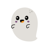 Halloween cute ghost icon cartoon. png