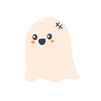 Cartoon halloween ghost icon. png