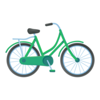 green bike Carbon dioxide emission reduction concept for the planet. 3d illustration png