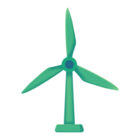 Windmill. Wind power generation concept. 3d illustration png