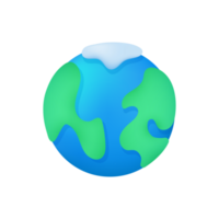 3d globe illustration. le concept de en gardant le Terre habitable. png