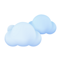 3D weather forecast icons white clouds in the rainy season with strong winds and rain png