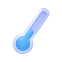 3D cool icon Temperature gauge tells the coolness of the weather at night. 3D illustration png