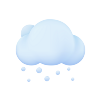 3D weather forecast icons white clouds in the rainy season with strong winds and rain png