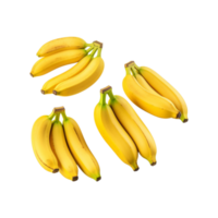 knippa av bananer på transparent bakgrund. ai genererad png