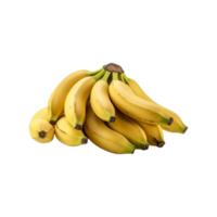 Bunch of bananas on transparent background. ai generated png