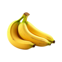 Bündel von Bananen auf transparent Hintergrund. ai generiert png
