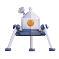 3d illustration de lunaire module png