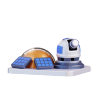 3d illustration av observatorium png