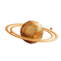 3d illustration of Saturn png