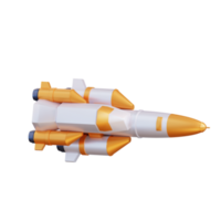 3d illustration of rocket png