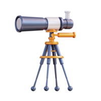 3d ilustración de un telescopio png