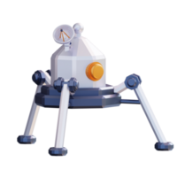 3d illustration de lunaire module png