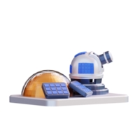 3d ilustración de observatorio png