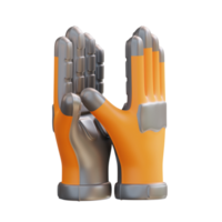 3d illustration de sécurité gants png