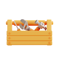 3d illustration verktyg låda png