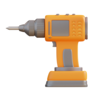 3d illustration of electric drill png