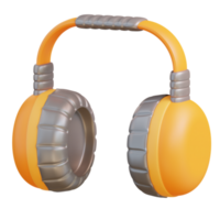 3d ilustración auriculares construcción herramienta png