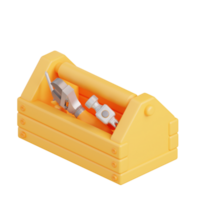 3d ilustración herramientas caja png