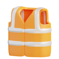 3d illustration de construction gilet png