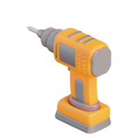 3d illustration of electric drill png